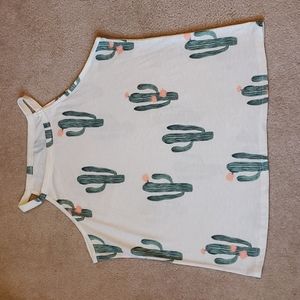 White cactus tank top in a size XL